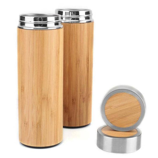Bamboo Travel Mug With Tea Infuser Stainless Steel