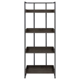 Ember 68-inch 4-shelf Bookshelf Dark Oak and Black