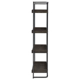 Ember 68-inch 4-shelf Bookshelf Dark Oak and Black