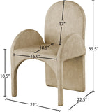 Summer Contemporary Dining Arm Chair Set of 2 - Luxurious Upholstery, Durable Steel Frame Design
