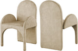 Summer Contemporary Dining Arm Chair Set of 2 - Luxurious Upholstery, Durable Steel Frame Design