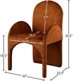 Summer Contemporary Dining Arm Chair Set of 2 - Luxurious Upholstery, Durable Steel Frame Design