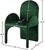 Summer Contemporary Dining Arm Chair Set of 2 - Luxurious Upholstery, Durable Steel Frame Design