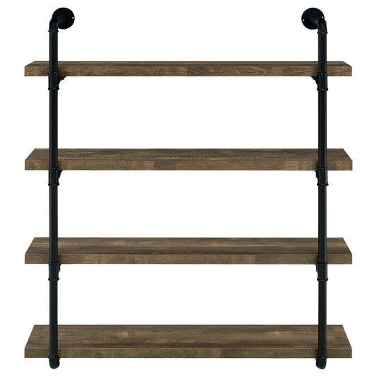 Elmcrest 39-inch 4-shelf Wall Bookshelf Rustic Oak