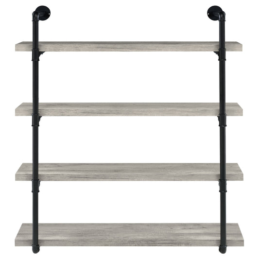 Elmcrest 39-inch 4-shelf Wall Bookshelf Grey Driftwood