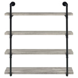 Elmcrest 39-inch 4-shelf Wall Bookshelf Grey Driftwood