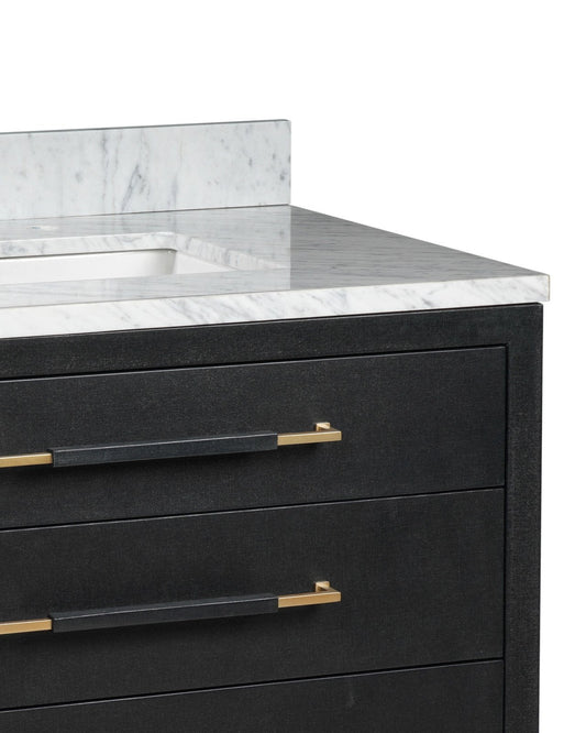 Verona 36" Black Vanity with Rectangular Undermount Sink
