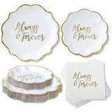 Always & Forever 72pc Party Tableware Set for 24
