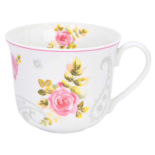 English Garden Rose Porcelain Tea Cup & Saucer 400ml