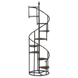 Roseglen 69-inch 8-shelf Staircase Bookshelf Rustic Brown