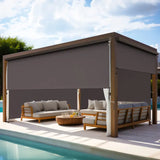 95% Uv Blockout Outdoor Roller Shades For Patio with Valance