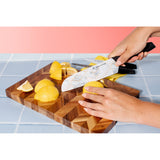 3-Piece Printed Kitchen Knife Set-Marble