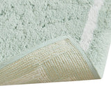 Wholesale High Pile Bordered Bathroom Rug, Seafoam Green