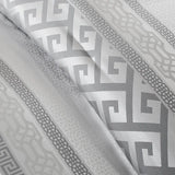 Wholesale Greek Key Traditional 7-Piece Comforter Set, Soft Grey