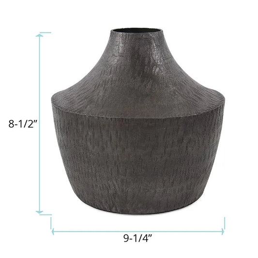Etched Crossways Curved Neck Vase- Small