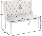 Suri Velvet Bench – Elegant Contemporary Settee with Chrome Legs and Button Tufting for Modern Spaces
