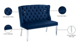 Suri Velvet Bench – Elegant Contemporary Settee with Chrome Legs and Button Tufting for Modern Spaces