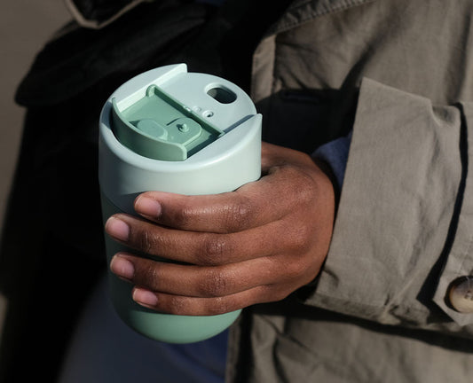 Sipp™ Green Travel Mug with Hygienic Lid 340ml