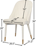 Belle Velvet Dining Chair Set - Luxurious Contemporary Design with Gold-Tipped Legs and Comfort