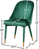 Belle Velvet Dining Chair Set - Luxurious Contemporary Design with Gold-Tipped Legs and Comfort