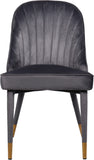 Belle Velvet Dining Chair Set - Luxurious Contemporary Design with Gold-Tipped Legs and Comfort