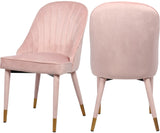 Belle Velvet Dining Chair Set - Luxurious Contemporary Design with Gold-Tipped Legs and Comfort