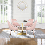 Belle Velvet Dining Chair Set - Luxurious Contemporary Design with Gold-Tipped Legs and Comfort