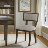 [Set of 2] Curve Back French Antique Dining Chair, Beige