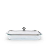 Fleur-de-Lis Lid with Pyrex 3 quart Baking Dish