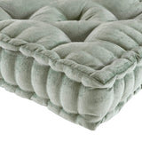 Tufted Chenille Square Floor Pillow Cushion, Desert Sage