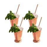 Mixora 4 Pack Copper Mint Julep Cups Set