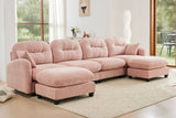 MOLLY 140" 4 Seater Sofa with 2 Ottomans