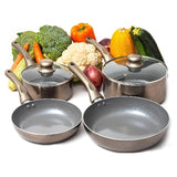 Moss & Stone 6-Piece Dark Grey Nonstick Cookware Set