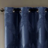 Ogee (Max Blackout) Window Curtain, Navy Blue