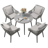 Wholesale 5 Pieces Outdoor Patio Dining Table Set, Rattan Patio Furnit
