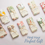 Printed Cotton Kitchen Towel Set - Yellow & Mint, 18x28 inches