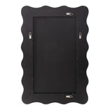Maya Rectangular Waved Edge Mirror in Glossy Nickel