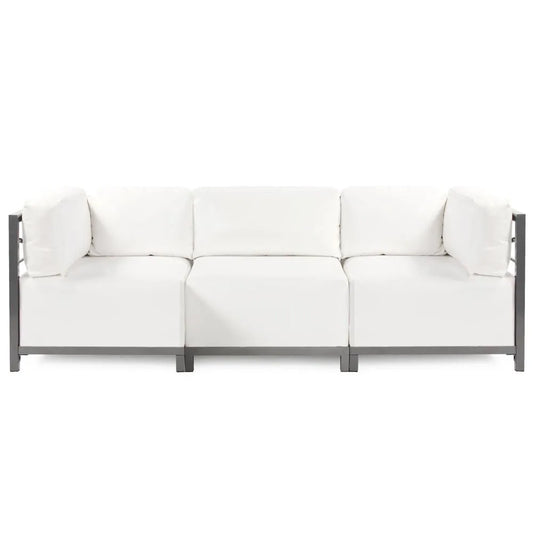 Axis 3pc Sectional Atlantis White Titanium Frame