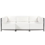 Axis 3pc Sectional Atlantis White Titanium Frame