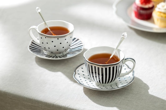 race Teaware Josephine Cup & Saucer Set of 2