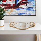 High Society Antiqued Gold Tray