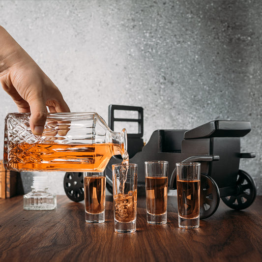 Old Fashioned Car Whiskey Decanter Set