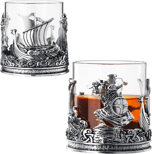 Viking & Mythological Pewter Whiskey - 12oz SINGLE