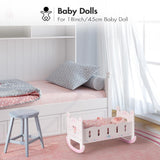ROBUD Wooden Baby Doll Crib