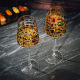 Renaissance Stained Glass Windows, (Stemmed Wine Glasses)