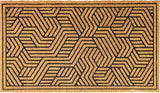 Geometric Coir Welcome Doormat – Non-Slip Indoor Outdoor Rug