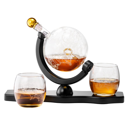 Middle Earth Decanter Set with Gold Ring 