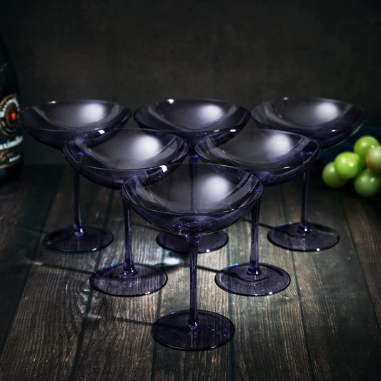 Lavender Champagne Coupes 12oz Set of 6