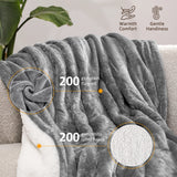 Queen Size Heated Blanket, Dual Control Electric Throw