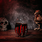 Skeleton Wine Glass, Bloody Hand Wine Skull Glass - 12oz